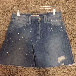 Denim mini skirt